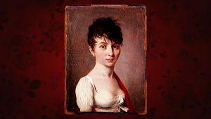 Madame Arnault de Gorse av Louise-Leopold Boilly 1700-tal porträtt av kvinna i kort hår, Madame Arnault de Gorse av Louise-Leopold Boilly 1700-tal