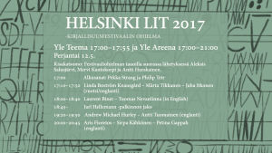 Helsinki Lit kirjallisuustapahtuman perjantain aikataulu