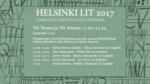 Helsinki Lit kirjallisuusfestivaalin lauantain aikataulu