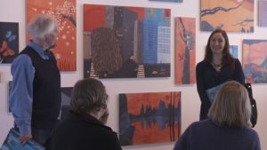 Ulf Stark och Linda Bondestam presenterar "Djur som ingen sett utom vi" under prisutdelning i Umeå. Linda Bondestam öppnar sin utställning i Umeå