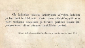 Ole kohtelias jokaista järjestyksen valvojata kohtaan. Ole kohtelias jokaista järjestyksen valvojata kohtaan.