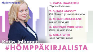 Kirjabloggari Katja Jalkanen ja #hömppäkirjasuositukset