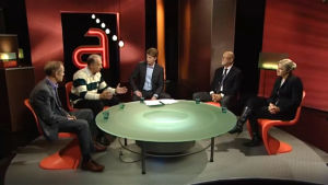 A-talkin keskustelussa syksyllä 2010 Mikael Fogelholm, Pekka Puska, Kari Salminen ja Taija Somppi. Toimittaja Markus Liimatainen