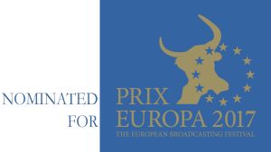 Festivaalilogo ja teksti: Nominated for Prix Europa 2017 The European Broadcasting Festival 