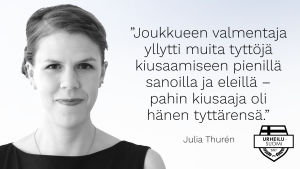 Toimittaja Julia Thurén