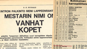 Intro.lehden artikkeli Kopet-yhtyeestä (1968) ja Stump-lehden bändiäänestys (1969).