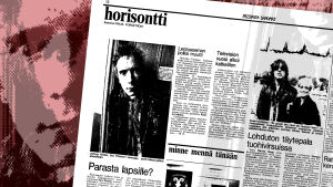 Punk-graafi Helsingin sanomien sivusta, jossa kerrotaan Sex Pistols yhtyeestä otsikolla Parasta lapsille? (3.1.1978)