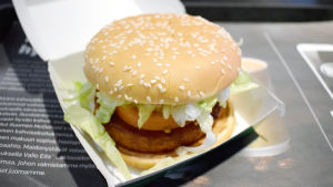 En vegansk hamburgare på McDonald's.
