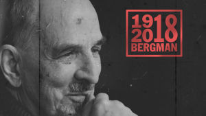 Jubileumsåret till ära ordnas åtta Bergmansamtal på¨Hanaholmens kulturcentrum i Esbo. Närbild på Ingmar Bergman.