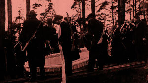 Punaisten hautajaiset Helsingin Mäntymäellä 1918