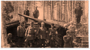 Valkoisten tykistöä Antreassa 23. huhtikuuta 1918.