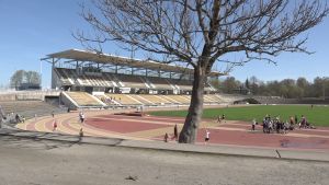 Idrottsplanen i Åbo blev klar redan år 1893. Sedan år 1997 heter den Paavo Nurmis stadion. Vy över Paavo Nurmis stadion i Åbo.