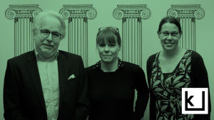 Henkilökuva Jukka Kekkosesta, Hanna Kuuselasta ja Kristiina Mäkelästä.