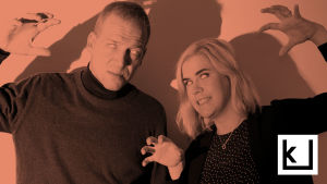 Matti Rämö ja Sofia Tawast kuvattuna zombeina.
