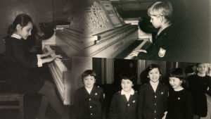 Pikku oppilaita Leningradin konservatorion valmistavassa koulussa 1960-luvun lopulla.