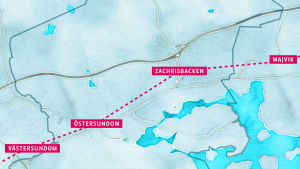 Metrolinjen genom Östersundom är tänkt att fortsätta från Mellungsbacka metrostation. Fyra nya metrostationer.