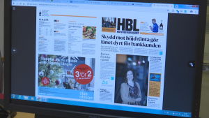 Papperstidningen tappar men nätupplagan för Hbl och de andra tidningarna stiger sakta. Hufvudstadbladet på nätet.