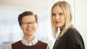 Sami Sykkö ja Marja Kihlström poikkeavat pituuksiltaan keskiverto suomalaisista.