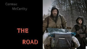 Pärmen på boken The Road (Vägen), och en scen ur filmen med samma namn. Pärmen på boken The Road (Vägen), och en scen ur filmen med samma namn