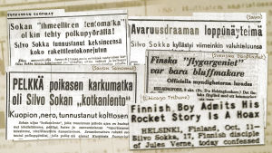 Mielikuvituksellinen lentomatka oli lopulta pelkkää mielikuvitusta. Silvo Sokka -uutisotsikoita 1948