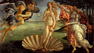 Sandro Botticellin Venuksen syntymä maalaus
