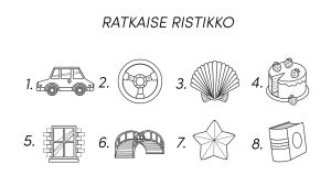 Pikku Kakkosen Eskarin tehtävä, ratkaise ristikko