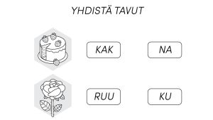 Pikku Kakkosen Eskarin tehtävä, yhdistä tavut