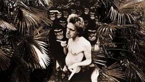 Näyttelijä Kari Sorvali on apinain Tarzan. Näyttelijä Kari Sorvali on apinain Tarzan.