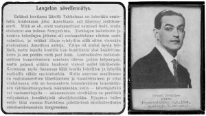 Suomen Musiikkilehden marraskuun numerossa 1923 kirjoitettiin onnistuneesta radiokonsertin kuuntelusta. Lähellä Tukholmaa sijainneessa huvilassa oli kuunneltu konserttia, jonka lähtöpaikan arveltiin olevan New York. Suomen musiikkilehden pieni juttu varhaisesta radiotoiminnasta eli langattoman konsertin kuuntelusta 1923. Toisessa kuvassa pianisti Orest Bodalew.