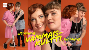 Kuvassa Vammaiskultin tekijät Jenniina Järvi ja Julianna Brandt.