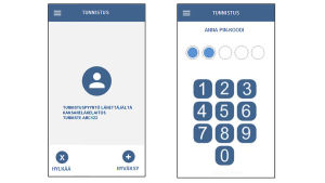 Ungefär så här kan identifieringstjänsten komma att se ut (en illustratörs uppfattning). Identifiering i mobilen.