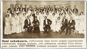 Päivän Laulu -kuoro Viipurissa 1932.