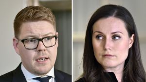 Statsministerkandidaterna Sanna Marin och Antti Lindtman. 