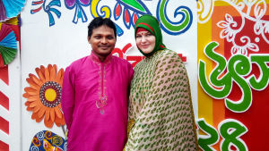 Petra Ranta-Rezzakuzzaman ja Anm Rezzakuzzaman Bangladeshissa.