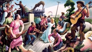 Thomas Hart Bentonin maalaus "The Origins of Country Music"