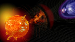 Aurinko on hyvin eläväinen kaasupallo, mistä sinkoutuu toisinaan ulos avaruuteen suuria hiukkaspilviä. Joskus ne osuvat maapalloon.