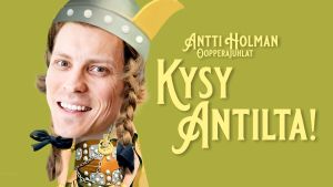 Antti Holman oopperajuhlat -podcastin logo. Kuvassa Antti Holma.