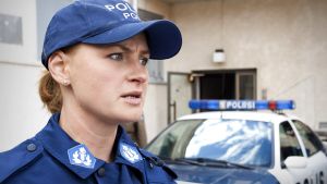 Rauni Väänänen (Ria Kataja) Ria Kataja, roolissaan Rauni Väänänen Taivaan tulet -ohjelmassa.