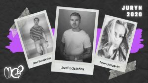 Joel Sundkvist, Joel Edström och Tove Ljunggvist är årets jury i MGP och de har halva makten. Årets jury i MGP 2020