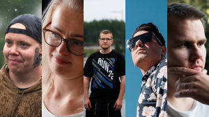 Some Deep Story -dokumenttisarjan päähenkilöt Jaakko, Maija, Niko, Daniel ja Joni.