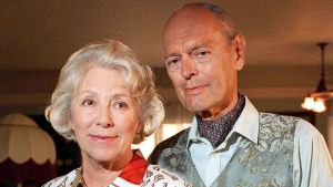 Märta Laurent och Leif Wager hade båda långa karriärer som skådespelare. Märta Laurent och Leif Wager.