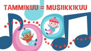 Tammikuu on musiikkikuu -graafinen kuva