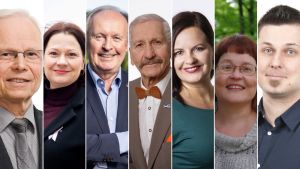 De kandidater som tidigare ställt upp i Åbos borgmästarval är: Jarmo Laivoranta (C), Minna Arve (Saml), Aki Lindén (SDP), Mikael Miikkola (Sannf), Elina Rantanen (Gröna), Terhi Vörlund-Wallenius (SFP) och Sasu Haapanen (VF). Turun pormestariehdokkaat 2021. Jarmo Laivoranta (kesk.), Minna Arve (kok.), Aki Lindén (sd.), Mikael Miikkola (ps.), Elina Rantanen (vihr.), Terhi Vörlund-Wallenius (r.) ja Sasu Haapanen (vas.).
