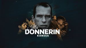 Kollaasi Jörn Donnerista. Ilta Donnerin kanssa -kokonaisuuden markkinointikuva.