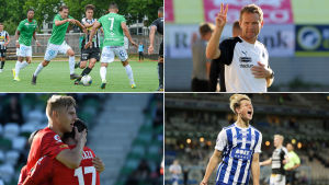 EIF och VPS tippas i toppen, Johan Brunells Jaro har haft problem offensivt, Jonatan Johanssons TPS ska försöka sig på en snabb comeback i ligan och Kai Meriluoto är en av de mest spännande spelarna i division 1. Bildkollage inför division 1-säsongen 2021.