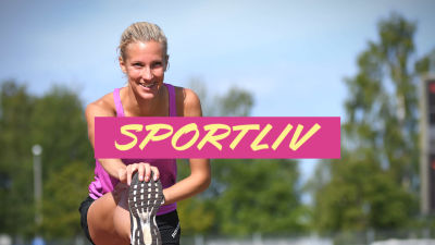 Camilla Richardsson med Sportlivs logo.