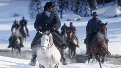 Cowboys till häst.