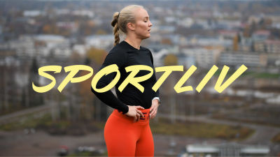 Bild på Stefanie Hagelstam med Sportlivs logo.