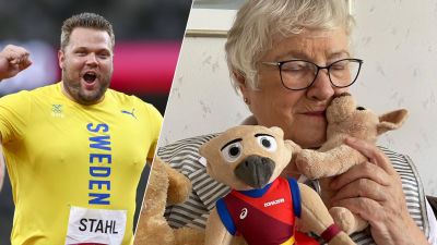 Daniel Ståhl och mormor Leila Laakso.
