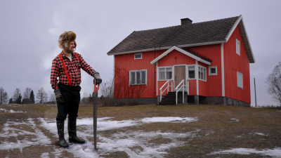 Olli Haapakangas ja rintamamiestalo